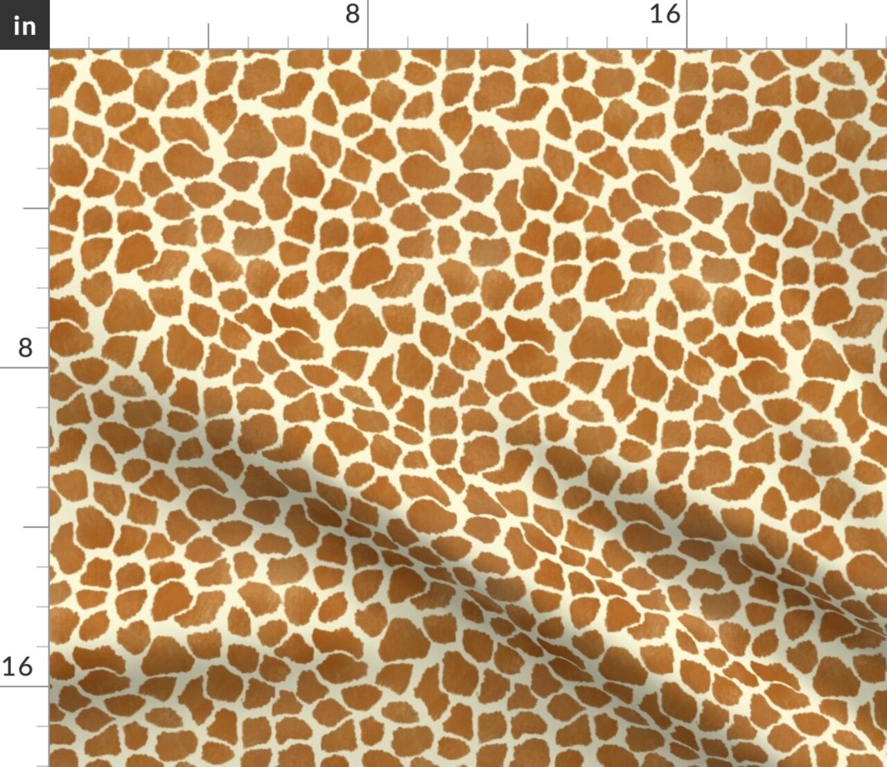 Giraffe Spots Hide Zoo Safari Brown Animal Print Pattern Look Africa Inspired Custom Printed Fabric by Spoonflower Various Fabrics by the Yard or Fat Quarter